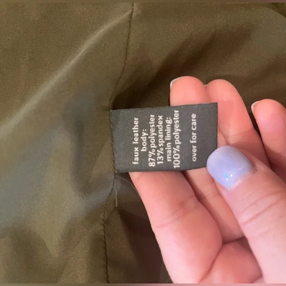 Limited Olive Green Women's Faux Suede Open Duster Jacket Plus Size 18 - Picture 6 of 7